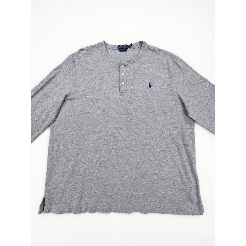 Polo Ralph Lauren Men’s Featherweight Mesh Henley – Gray – Size XL - Picture 3 of 8
